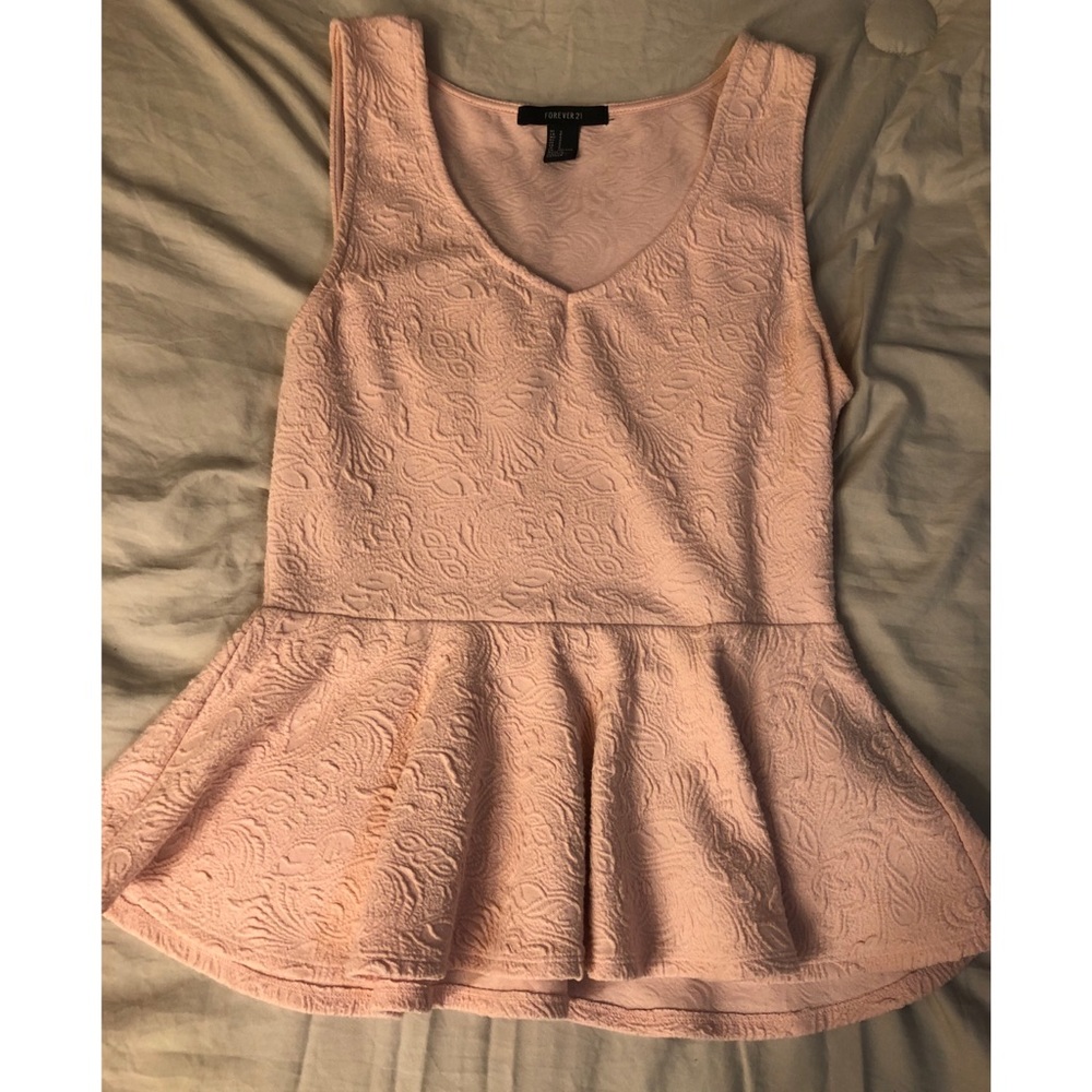 Blush Peplum Top